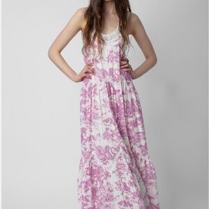 ZADIG & VOLTAIRE  NWT RECLOUD TOILE DE JOUY DRESS SIZE XS